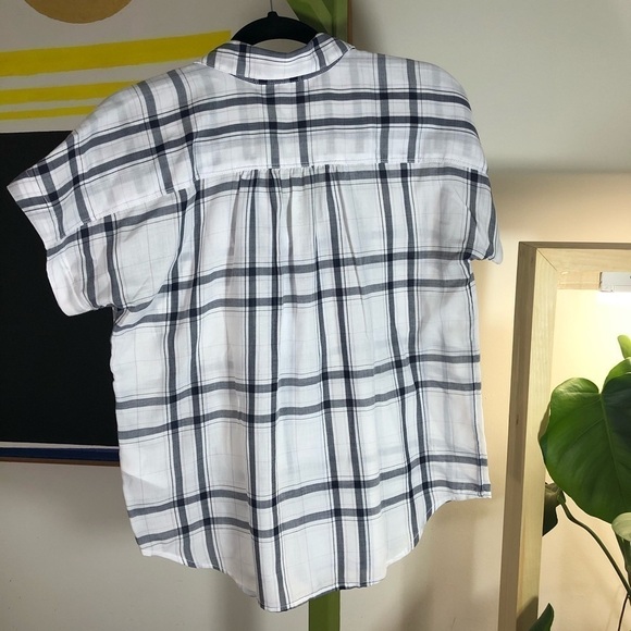NWT Calvin Klein Jeans short sleeve plaid shirt S - Picture 2 of 5